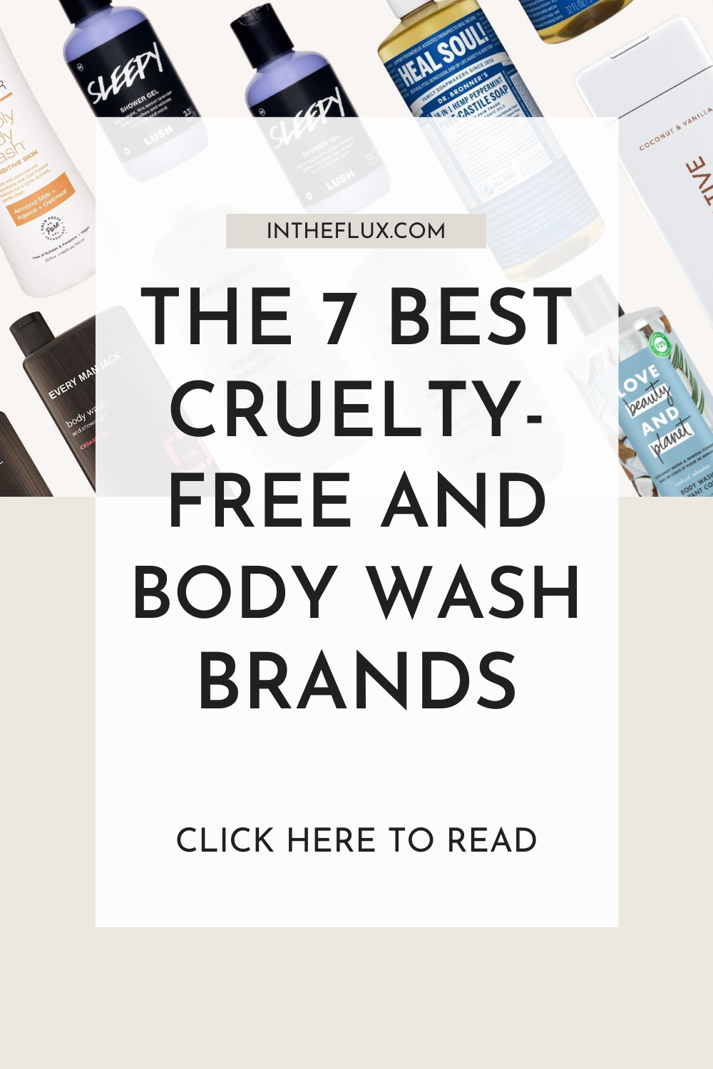 Cruelty-free and vegan body wash Pinterest pin